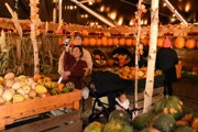 Pumpkin Nights Hobbledown Heath London Family Selfie