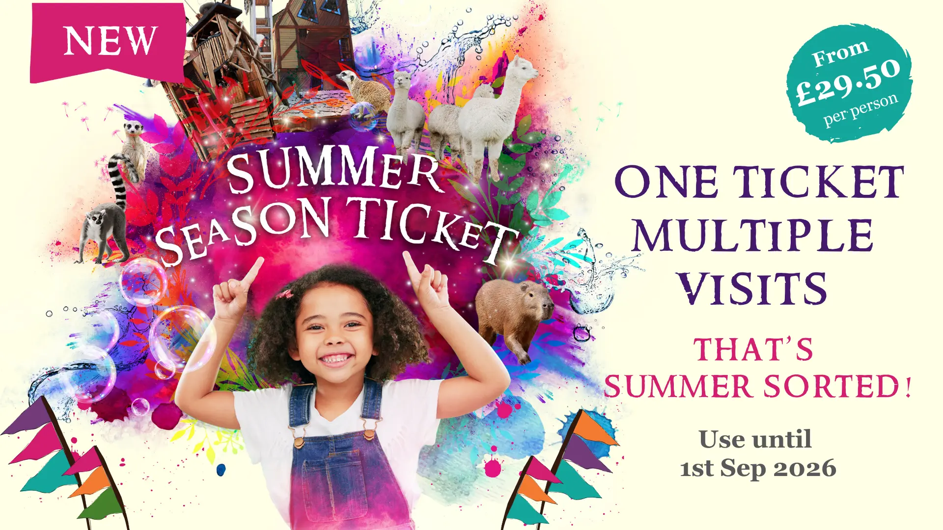 Summer Season Ticket at Hobbledown — unlimited visits from 25 June to 1 September 2026