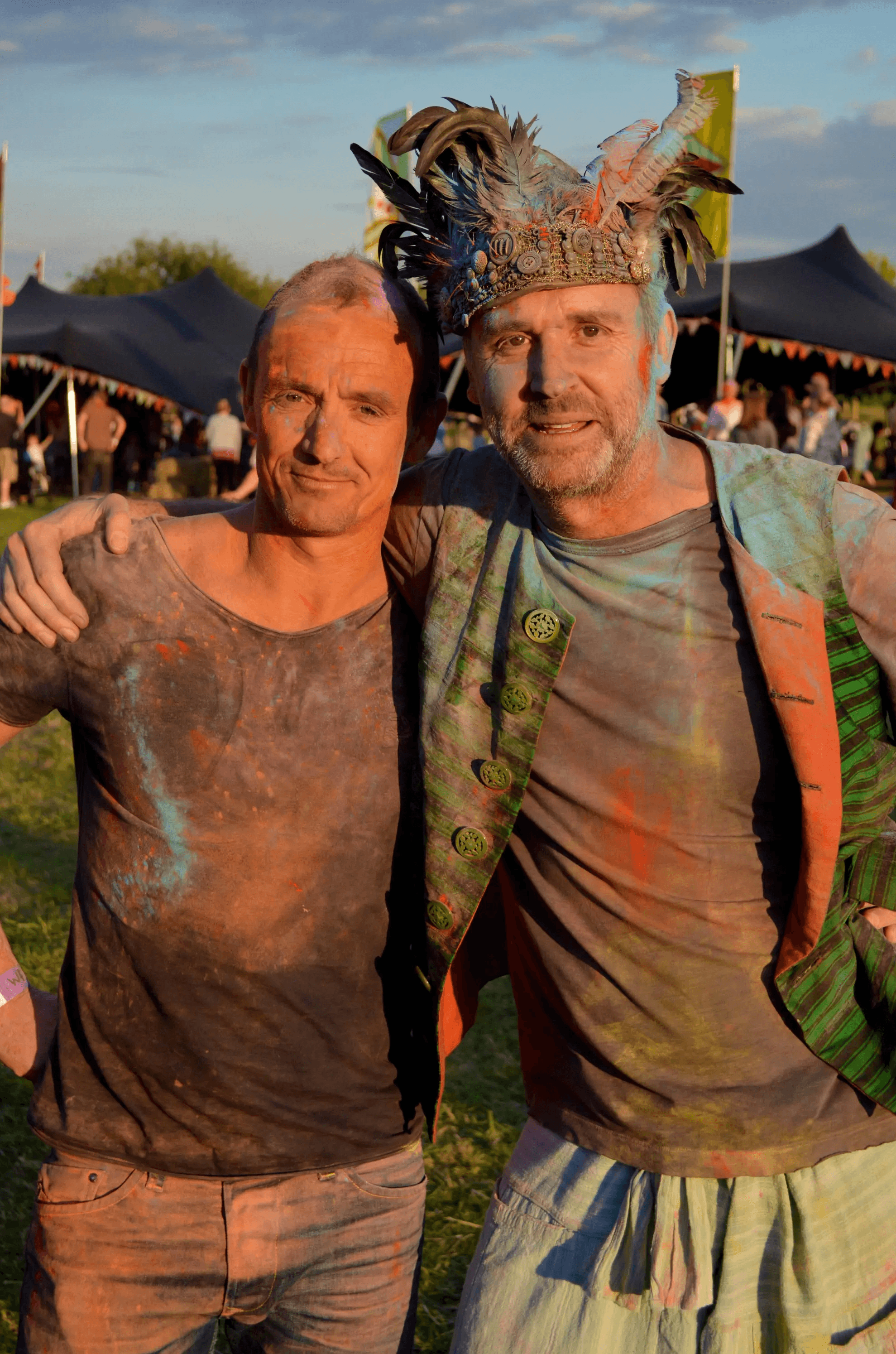 Charlie and Nick, founders of Escapade Group, together at an outdoor Hobbledown event